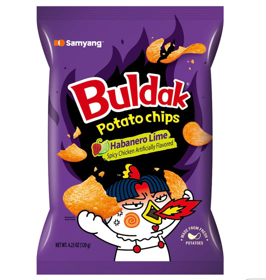 Buldak Potato Chips Habanero Lime